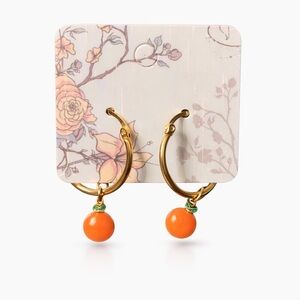 Orange‎ Hoop Earrings